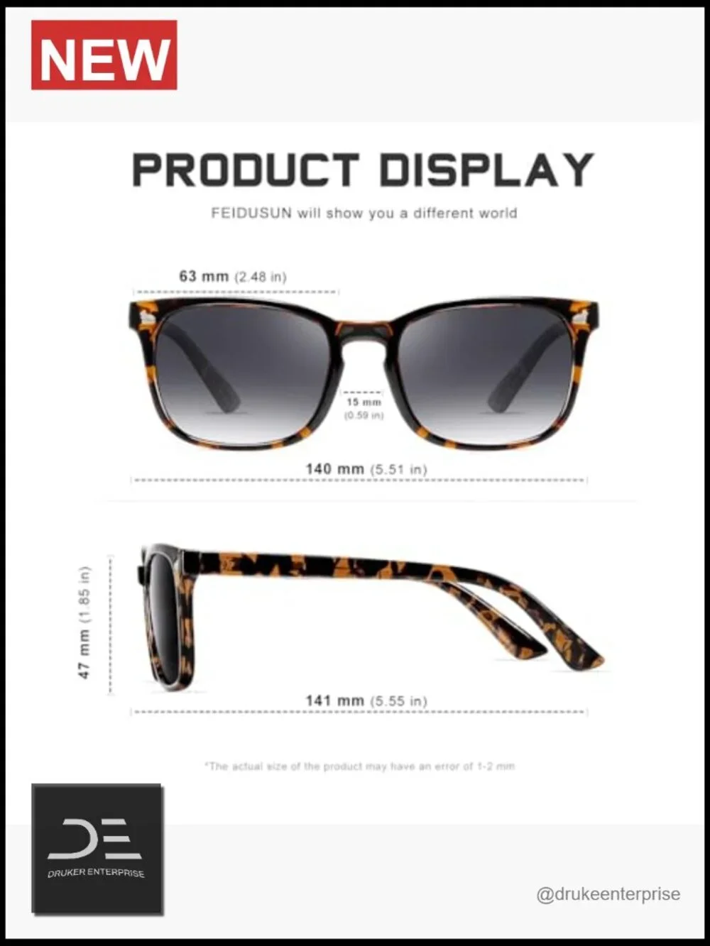 Polarized Sunglasses UV Protection Classic Rectangular Full Frame
